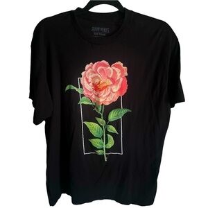 Black Vintage Graphic Indie Sleeze T Shirt Concert Rose Shawn Mendez Size Large